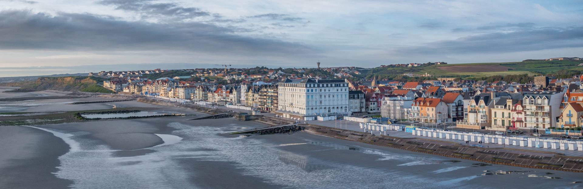 Vue aérienne WIMEREUX Digue Ville de Wimereux